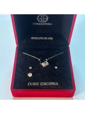 Giani Bernini Sterling Silver Necklace Earring Set